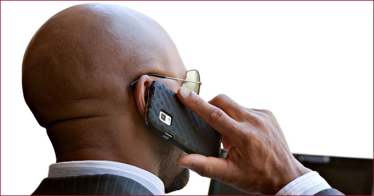 File image of a phone user.